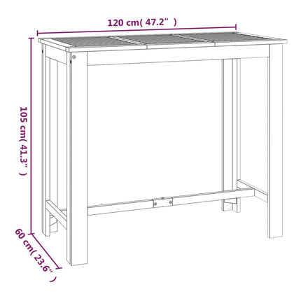 Garden Bar Set Natural wood Solid acacia wood Standard Durable
