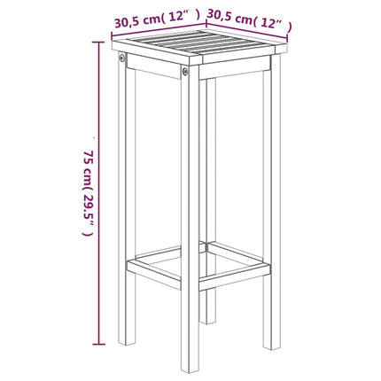 7 Piece Patio Bar Set Solid Wood Acacia