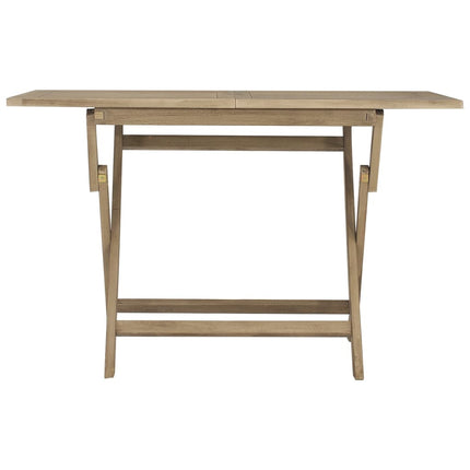 Folding Patio Table Gray 47.2"x27.6"x29.5" Solid Wood Teak
