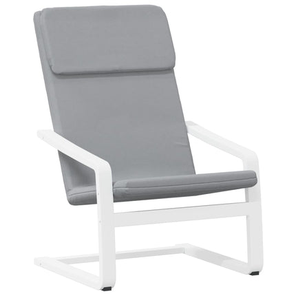 Relaxing Chair Light Gray Fabric
