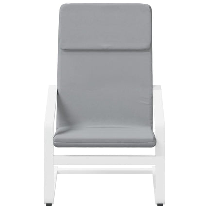 Relaxing Chair Light Gray Fabric