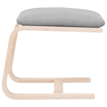 Footstool Light Gray 20.1"x16.1"x15.7" Fabric