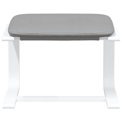 Footstool Light Gray 20.1"x16.1"x15.7" Fabric