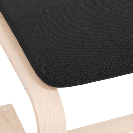 Footstool Black 20.1"x16.1"x15.7" Fabric