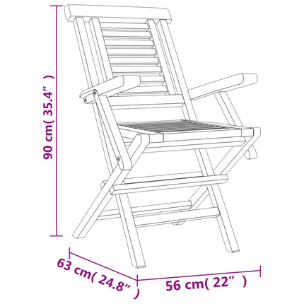Garden Dining Set Natural Teak Solid Teak Wood 5 Piece Set
