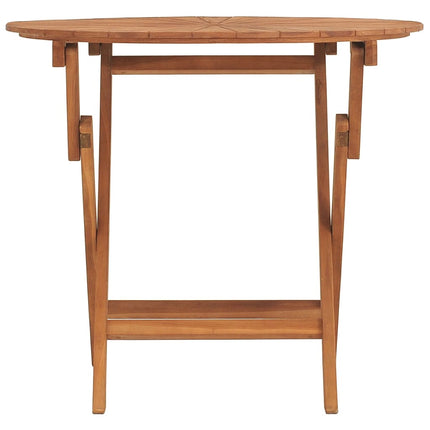 Folding Patio Table Ø 33.5"x29.5" Solid Wood Teak