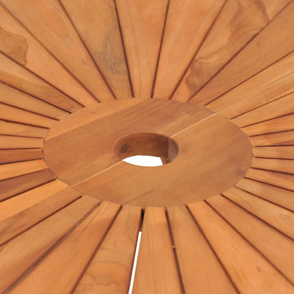 Folding Patio Table Ø 33.5"x29.5" Solid Wood Teak