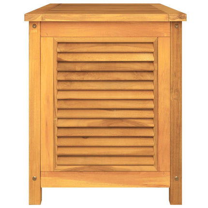 Patio Storage Box with Bag 35.4"x19.7"x22.8" Solid Wood Teak