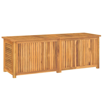 Patio Storage Box with Bag 59.1"x19.7"x21.7" Solid Wood Teak