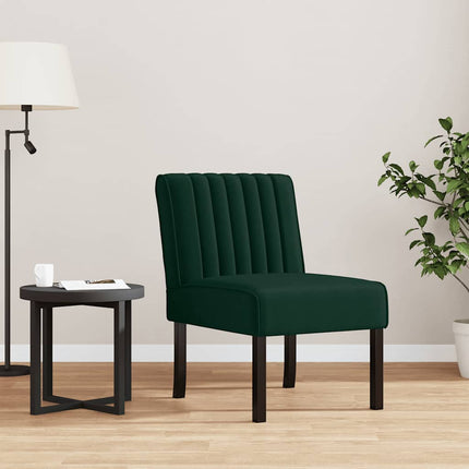 Slipper Chair Dark Green Velvet