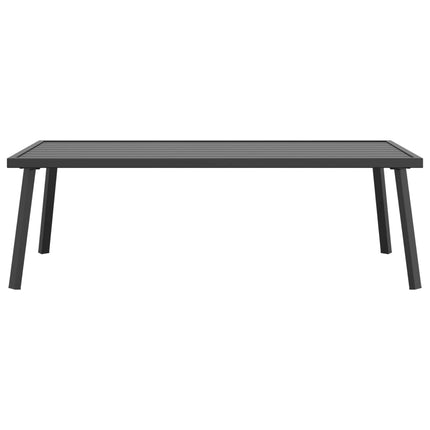Patio Coffee Table Anthracite 43.3"x21.7"x13.8" Steel