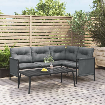 Patio Coffee Table Anthracite 43.3"x21.7"x13.8" Steel