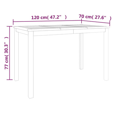 5 Piece Patio Dining Set Solid Wood Teak