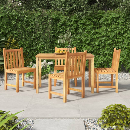 5 Piece Patio Dining Set Solid Wood Teak