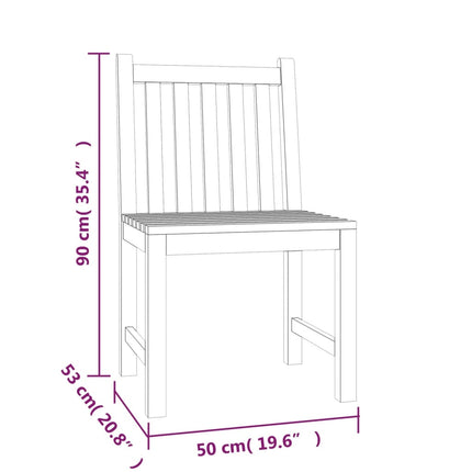 7 Piece Patio Dining Set Solid Wood Teak