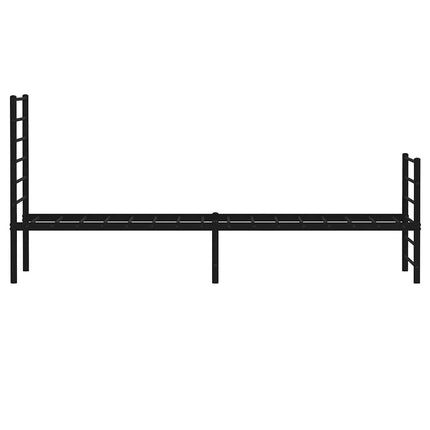 Metal Bed Frame without Mattress with Footboard Black 39.4"x78.7