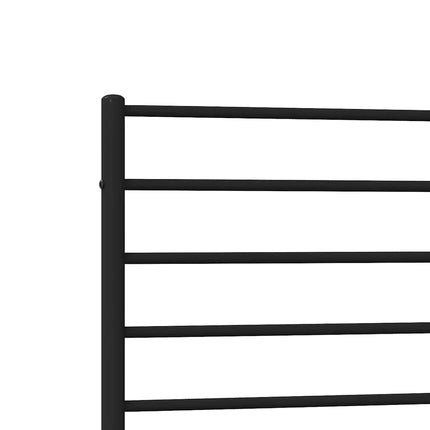 Metal Bed Frame without Mattress with Footboard Black 39.4"x78.7