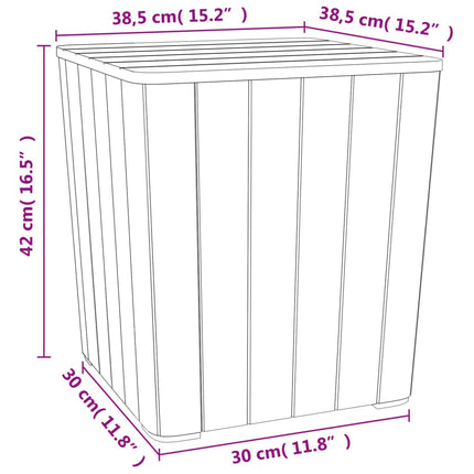 Patio Table with Removable Lid Light Brown Polypropylene