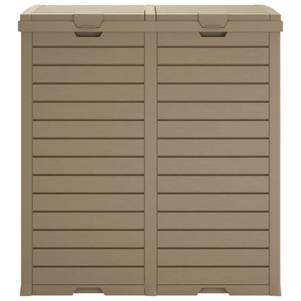 Outdoor Garbage Bin Light Brown 30.7"x16.1"x33.9" Polypropylene