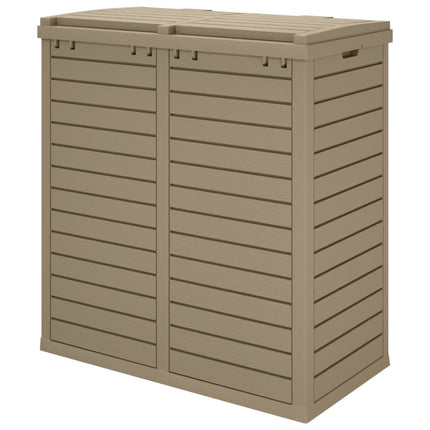 Outdoor Garbage Bin Light Brown 30.7"x16.1"x33.9" Polypropylene