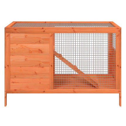 Rabbit Hutch Brown 40.6"x17.3"x27.4" Solid Wood Pine