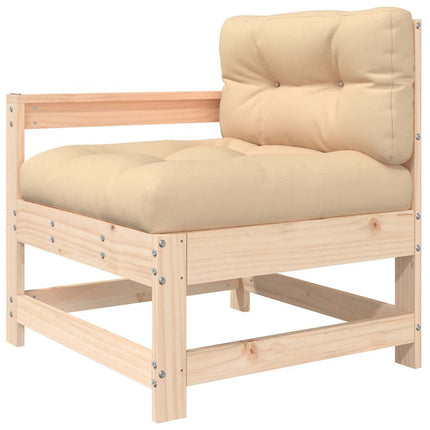 Patio Chair with Cushions Solid Wood Pine