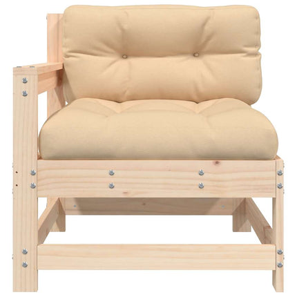 Patio Chair with Cushions Solid Wood Pine