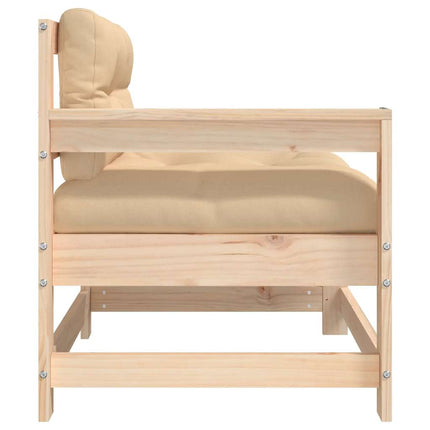 Patio Chair with Cushions Solid Wood Pine