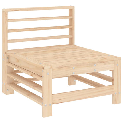 Patio Middle Sofa Solid Wood Pine
