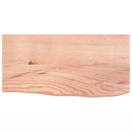 Wall Shelf Light Brown 23.6"x11.8"x(0.8"-1.6") Treated Solid Wood Oak