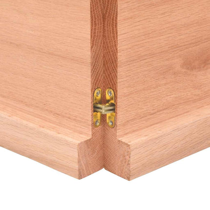 Wall Shelf Light Brown 70.9"x15.7"x(0.8"-1.6") Treated Solid Wood Oak