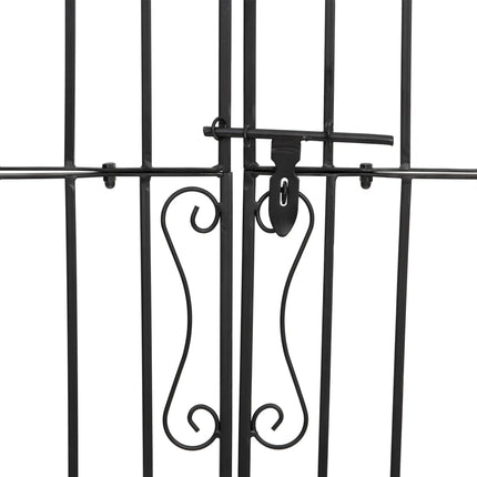 Garden Gate Black 47.6"x3.1"x70.9" Wrought Iron