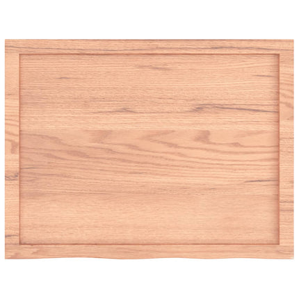 Bathroom Countertop Light Brown 31.5"x23.6"x(0.8"-1.6") Treated Solid Wood
