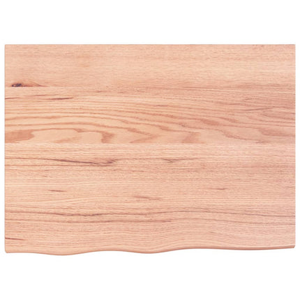 Table Top Light Brown 31.5"x23.6"x(0.8"-1.6") Treated Solid Wood Oak