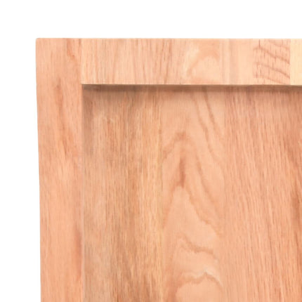 Table Top Light Brown 70.9"x15.7"x(0.8"-1.6") Treated Solid Wood Oak