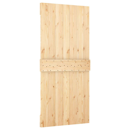 Door NARVIK Natural 37.40 x 82.68 in Solid Pine Wood