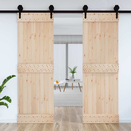 Door NARVIK Natural 27.56 x 82.68 in Solid Pine Wood