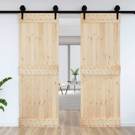 Door NARVIK Natural 31.50 x 82.68 in Solid Pine Wood