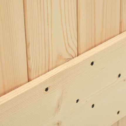 Door NARVIK Natural 35.43 x 82.68 in Solid Pine Wood