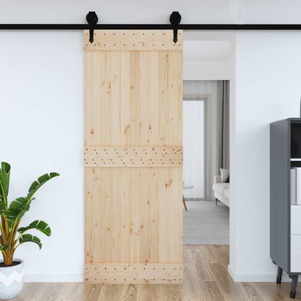 Door NARVIK Natural 35.43 x 82.68 in Solid Pine Wood
