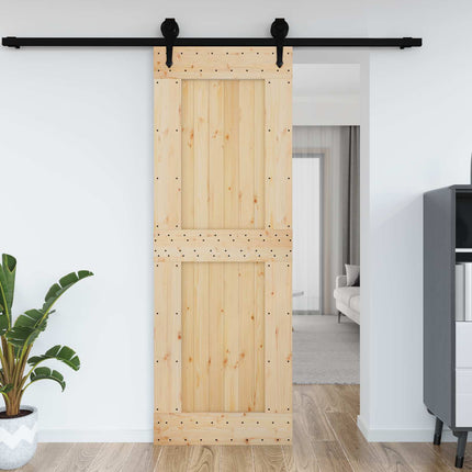 Door NARVIK Natural 31.50 x 82.68 in Solid Pine Wood