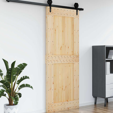Door NARVIK Natural 35.43 x 82.68 in Solid Pine Wood