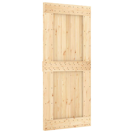 Door NARVIK Natural 35.43 x 82.68 in Solid Pine Wood