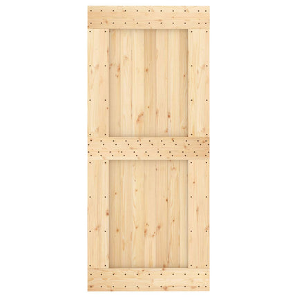 Door NARVIK Natural 35.43 x 82.68 in Solid Pine Wood