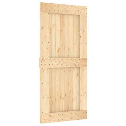 Door NARVIK Natural 37.40 x 82.68 in Solid Pine Wood