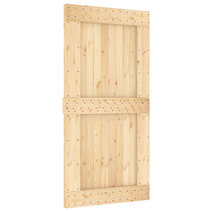 Door NARVIK Natural 39.37 x 82.68 in Solid Pine Wood