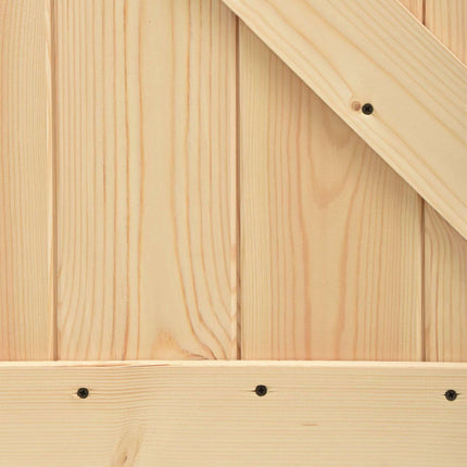 Door NARVIK Natural 31.50 x 82.68 in Solid Pine Wood