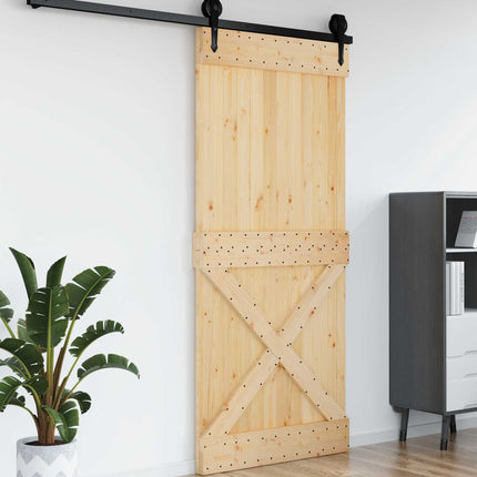 Door NARVIK Natural 39.37 x 82.68 in Solid Pine Wood