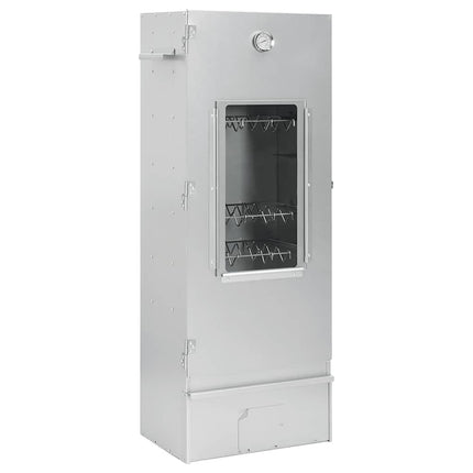 BBQ Oven Smoker with Wood Chips 17.5"x11.4"x43.3" Galvanized Steel