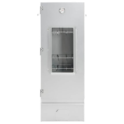 BBQ Oven Smoker with Wood Chips 17.5"x11.4"x43.3" Galvanized Steel